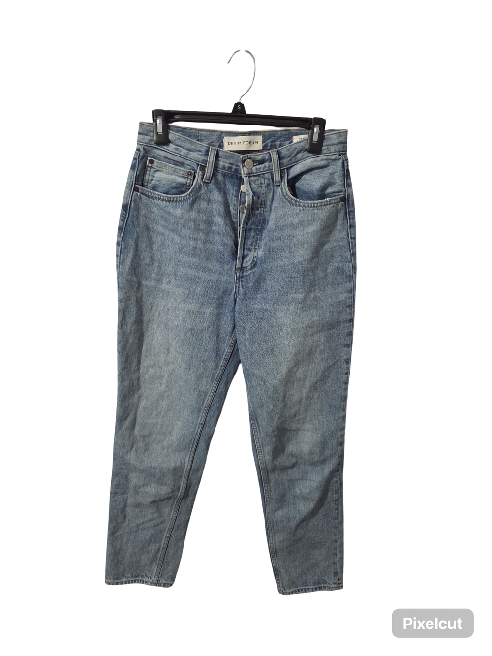 Denim Forum The BF High Rise Loose Light Blue Button-Fly Jeans
